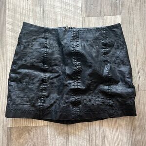 Free People Faux Leather Mini Skirt